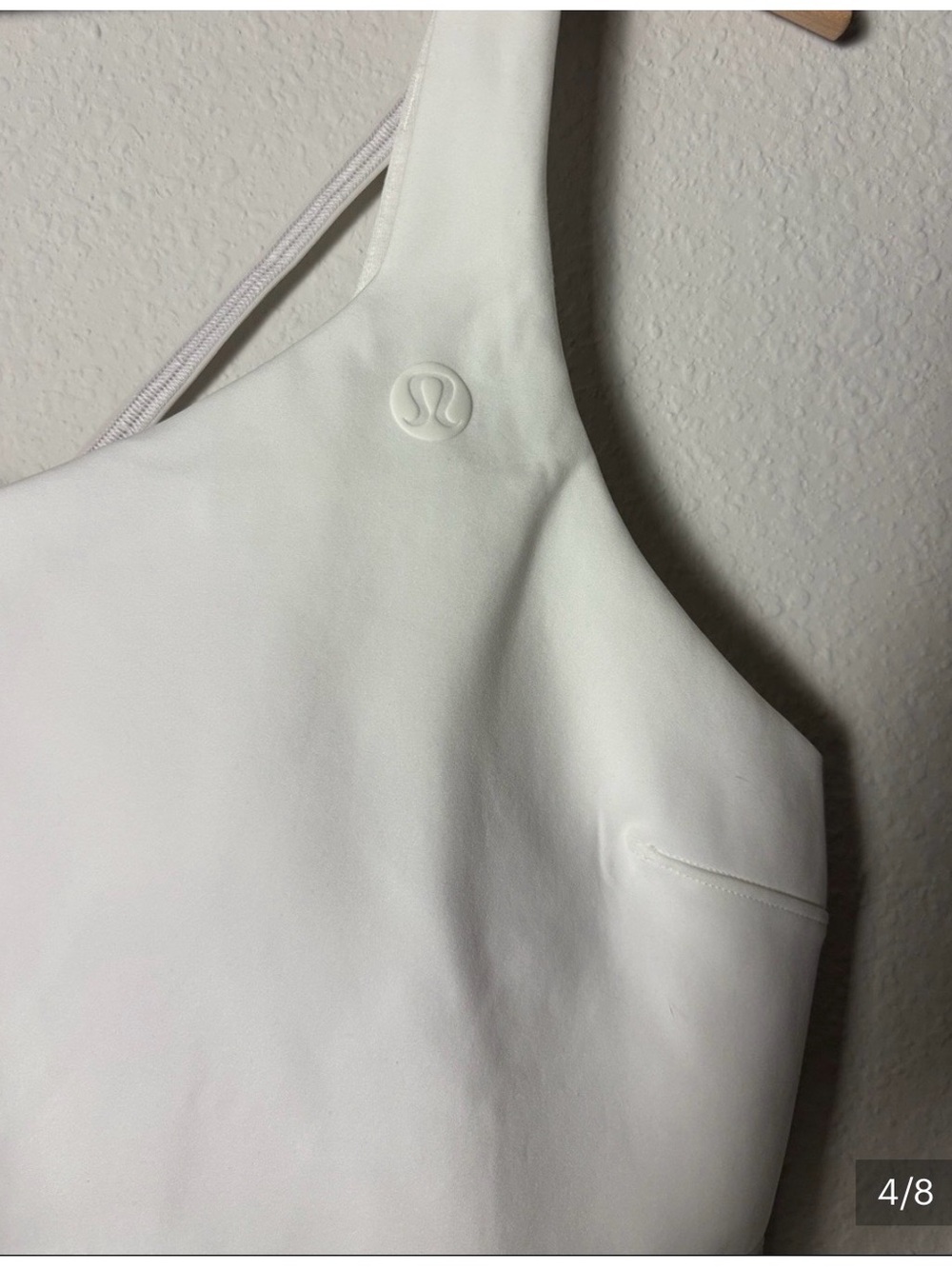 lululemon athletica Tennis White Cropped top with pads and wrap skirt. Size XL - Picture 12 of 16
